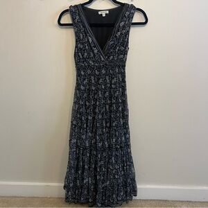 Max Studio Floral Maxi Dress Boho Classic Beach Wedding Tired Fairy Whimsical